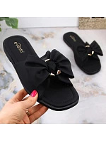 Dámské ploché žabky s mašlí černé eVento model 22096558 Dámské ploché žabky s mašlí černé eVento model 22096558