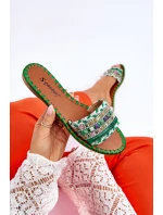 Dámské zdobené pantofle Zelene Bellisa Dámské zdobené pantofle Zelene Bellisa