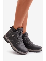 Pánské Zateplené Trekingové Boty Z Eko Kůže Modré model 21670126 - EVENTO Pánské Zateplené Trekingové Boty Z Eko Kůže Modré model 21670126 - EVENTO