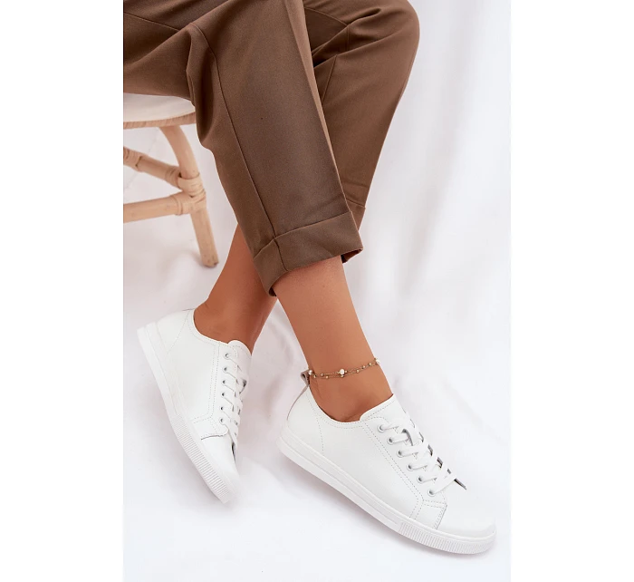 Kožené dámské tenisky Vinceza 79536 Bílé