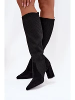 Dámské kozačky na sloupku – černé Yserine Dámské kozačky na sloupku – černé Yserine