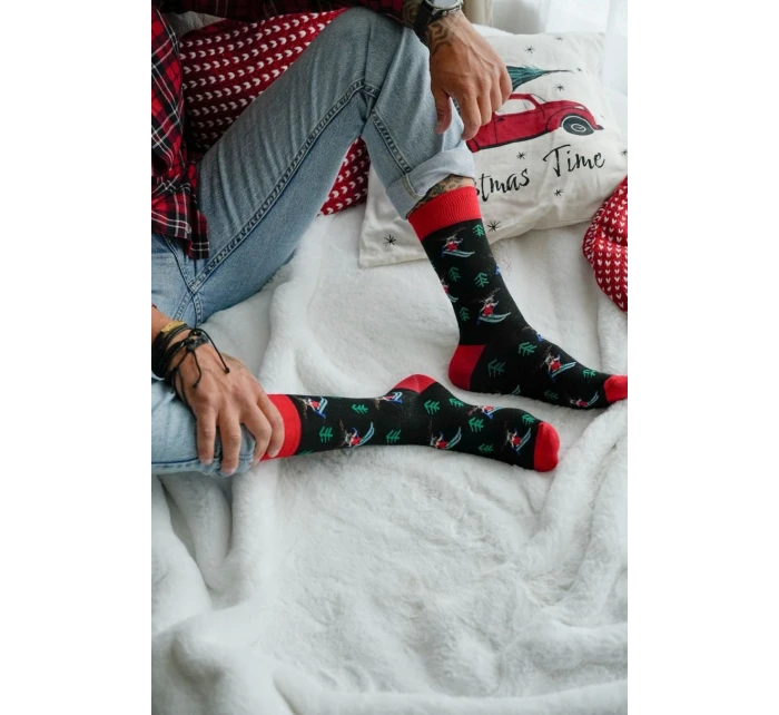 Pánské vánoční ponožky Sob na lyžích 1290.031