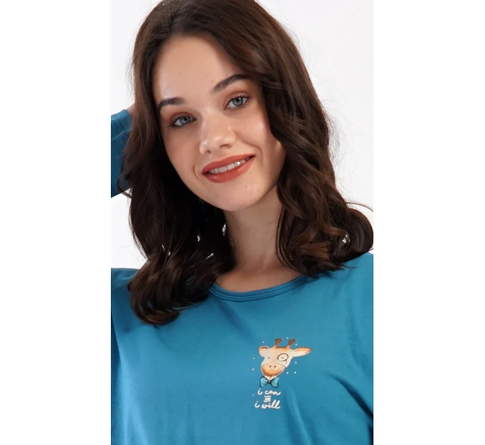 Dámské pyžamo dlouhé Malá žirafa