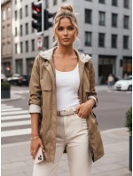 Dámská přechodná bunda parka MEROY tmavě béžová FashionStreet TY4289 Dámská přechodná bunda parka MEROY tmavě béžová FashionStreet TY4289