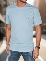 Pánské vyšívané tričko modré FashionStreet RX5639