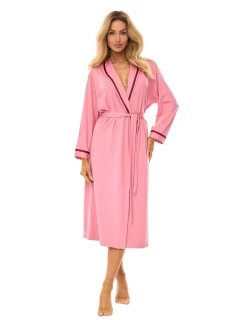 L&L 2506 dlouhý dámský župan z viskózy M-2XL