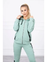 Sportovní sada s pruhy tmavě mátová Sportovní sada s pruhy tmavě mátová