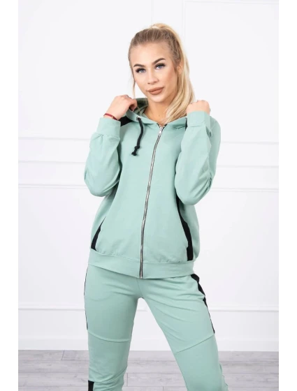 Sportovní sada s pruhy tmavě mátová Sportovní sada s pruhy tmavě mátová