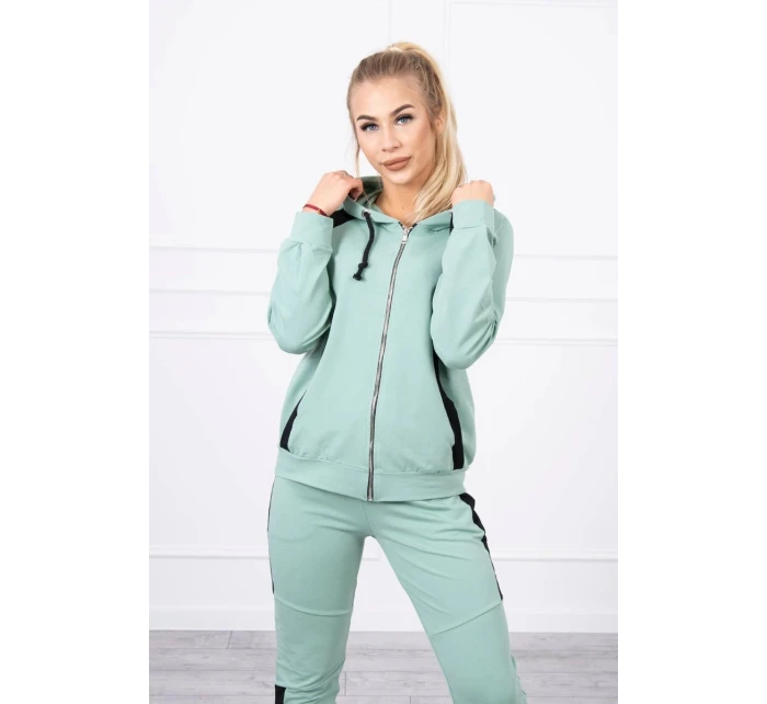 Sportovní sada s pruhy tmavě mátová Sportovní sada s pruhy tmavě mátová