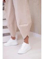 Komplet nových mikinových kalhot Punto béžový Komplet nových mikinových kalhot Punto béžový