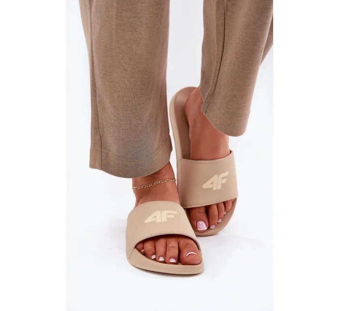 Dámské Pantofle model 21695529 Béžové - 4F Dámské Pantofle model 21695529 Béžové - 4F