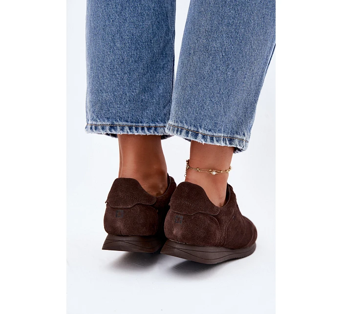 Tenisky z přírodního semiše Big Star model 22074727 Čokoládové - Big Star Shoes