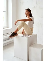 Dámské tenisky model 22069643 na platformě hnědé - VINCEZA