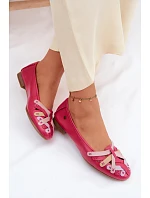 Kožené baleríny Maciejka P7542-15 Fuksia