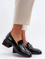 Dámské polobotky na podpatku MR38-960 Černá - D§A