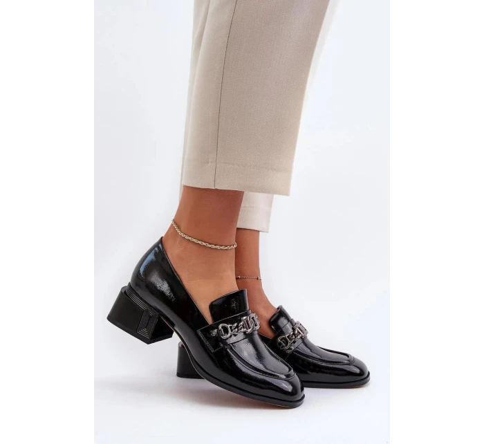 Dámské polobotky na podpatku Černá model 21441491 - Inello