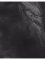 Krátká dámská zavazovací bunda v grafitové barvě Ann Gissy (K0327)