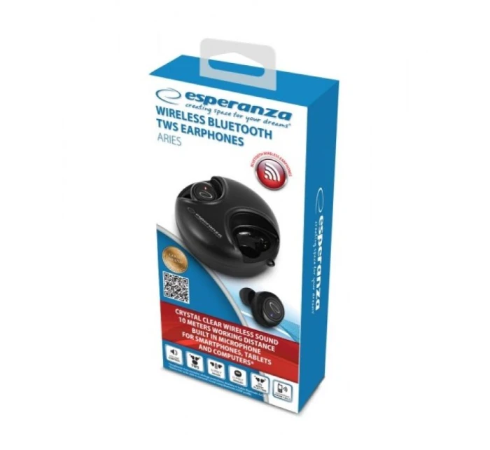 BLUETOOTH SLUCHÁTKA DO UŠÍ ESPERANZA TWS ARIES EH228K BLUETOOTH SLUCHÁTKA DO UŠÍ ESPERANZA TWS ARIES EH228K