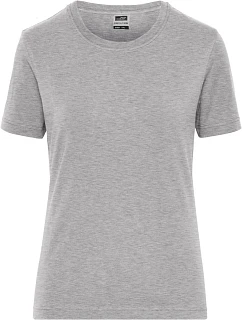 Daiber JN 1801 Dámské pracovní tričko z bio bavlny - Solid 02.1801 grey heather