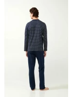 Vamp - Klasické pánské pyžamo s potiskem 21690 - Vamp Vamp - Klasické pánské pyžamo s potiskem 21690 - Vamp