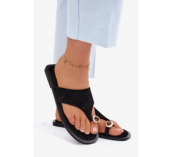 Dámské ploché žabky s ozdobným detailem Fedira