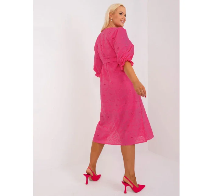 LK SK 509350 šaty.25 tmavě růžová