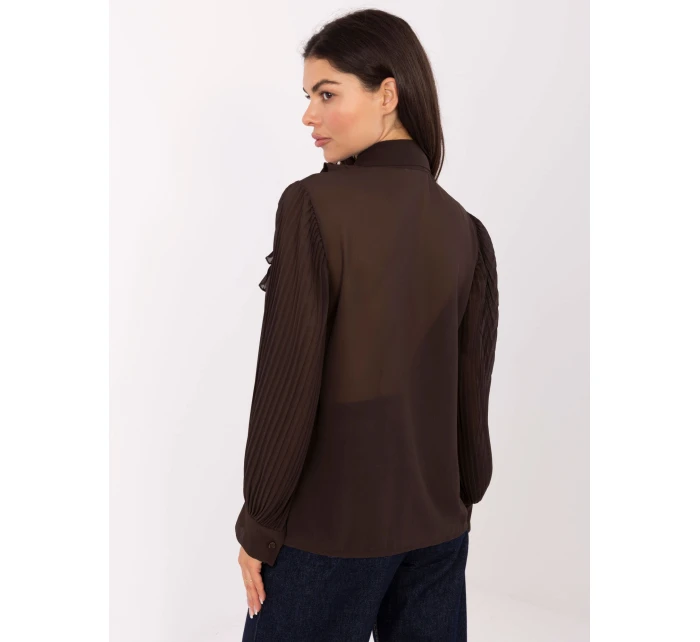 Koszula MI KS model 21730883 ciemny brązowy - FPrice Koszula MI KS model 21730883 ciemny brązowy - FPrice