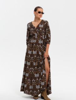 Monnari Šaty Dlouhé vzorované šaty Multi Brown