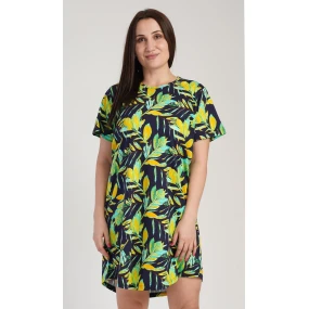 Dámská noční košile s krátkým rukávem model 19778257 - Vienetta Dámská noční košile s krátkým rukávem model 19778257 - Vienetta