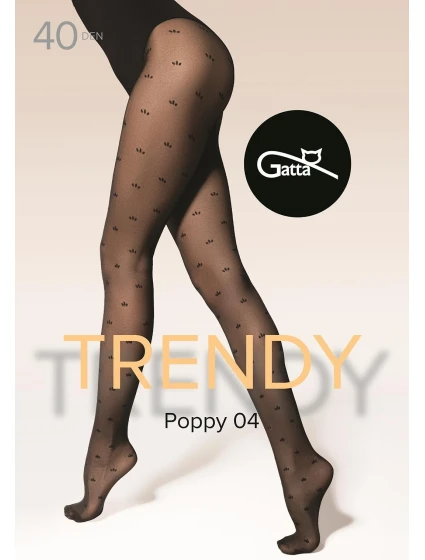 Punčocháče Gatta Trendy Poppy wz.04 40 den 2-4 Punčocháče Gatta Trendy Poppy wz.04 40 den 2-4