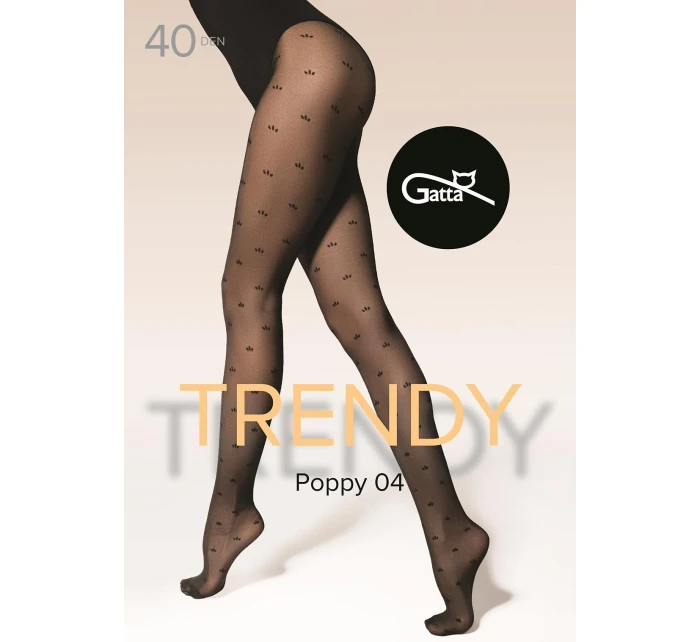 Punčocháče Gatta Trendy Poppy wz.04 40 den 2-4 Punčocháče Gatta Trendy Poppy wz.04 40 den 2-4