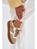 Dámské Tenisky Na Platformě S Dvojitým Šněrováním Leopardí Zlaté Klipy Dámské Tenisky Na Platformě S Dvojitým Šněrováním Leopardí Zlaté Klipy