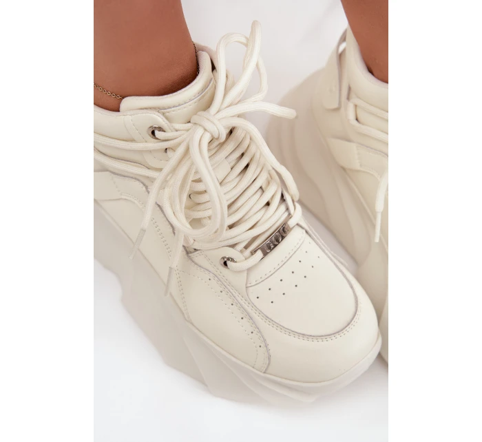 Dámské tenisky přírodní kůže  bílá model 21711773 - Goe