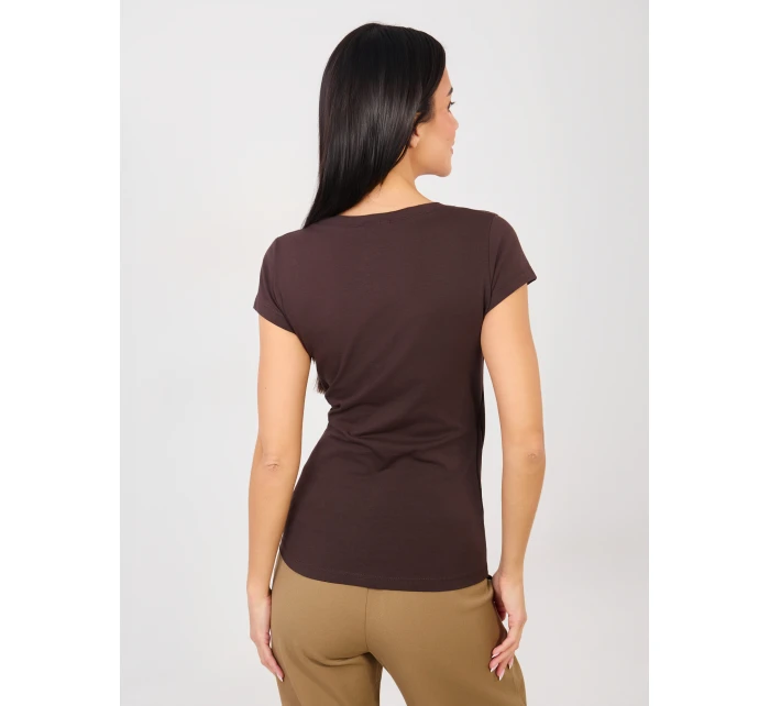 T shirt RV TS model 21893133 ciemny brązowy - FPrice