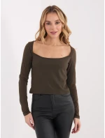 Bluzka WT BZ model 21875428 ciemny brązowy - FPrice Bluzka WT BZ model 21875428 ciemny brązowy - FPrice