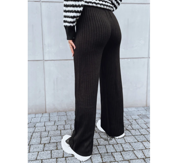 Dámské kalhoty s širokými nohavicemi MOSSYMOOD černé FashionStreet UY1689