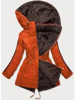 Oranžová oboustranná dámská bunda model 16151357 - MHM