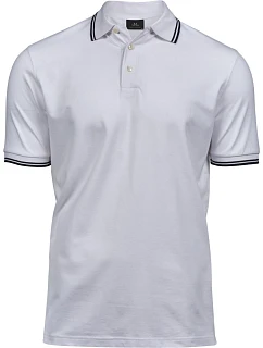 Tee Jays TJ 1407 Pánské elastické piqué polo "Stripe" 18.1407 white/navy