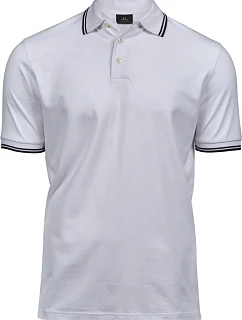 Tee Jays TJ 1407 Pánské elastické piqué polo "Stripe" 18.1407 white/navy