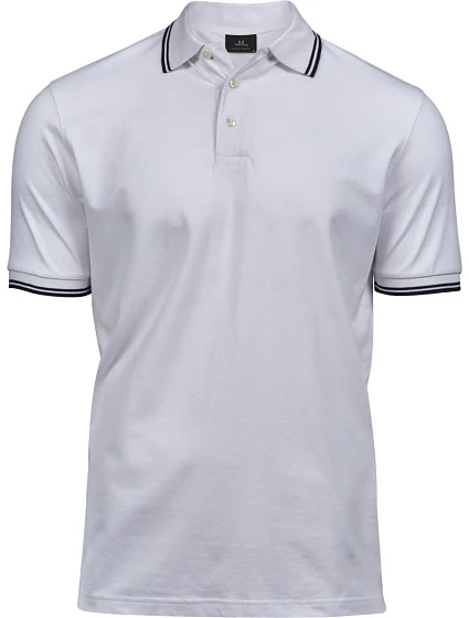 Tee Jays TJ 1407 Pánské elastické piqué polo "Stripe" 18.1407 white/navy Tee Jays TJ 1407 Pánské elastické piqué polo "Stripe" 18.1407 white/navy