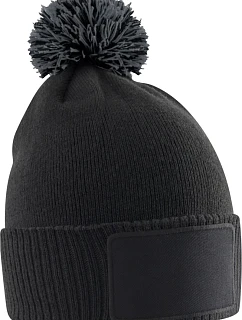 Beechfield B 443B Dětská pletená čepice s bambulí "Snowstar" 53.443B black/graphite grey