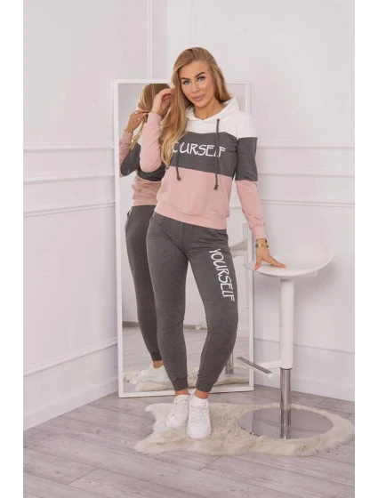 Sada s potiskem v barvě ecru+grafitová barva Sada s potiskem v barvě ecru+grafitová barva