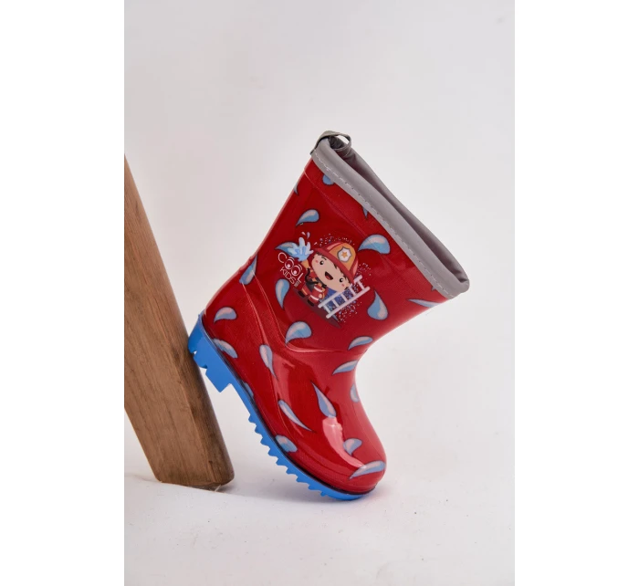 Dětské holínky hasič červené Breezly