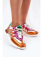 Dámské kožené polobotky sneakers Artiker – multikolor