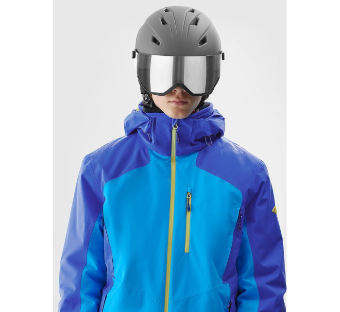 Pánská lyžařská helma s vestavěnými brýlemi 4FWAW23AHELM034-25S šedá - 4F