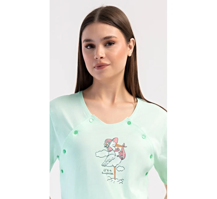 Dámská noční košile mateřská Čáp s kloboukem Dámská noční košile mateřská Čáp s kloboukem