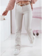 Dámské džínové kalhoty FLAREJOY light beige FashionStreet UY2367