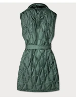 Pikowana kamizelka z paskiem Goodlookin khaki (B8603-11)