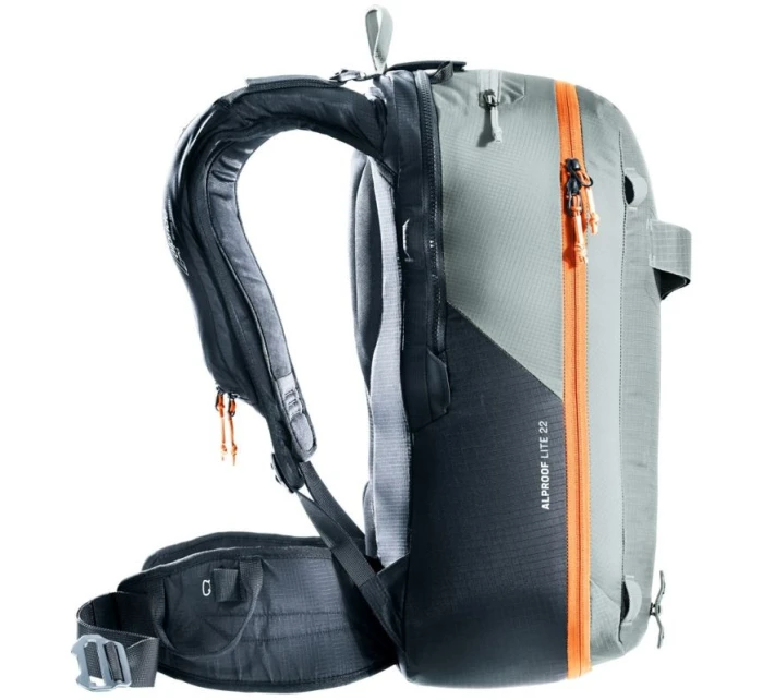 Lavinový batoh Deuter Alproof Lite 22L - plechový/černý + Garmin HRM Dual sensor