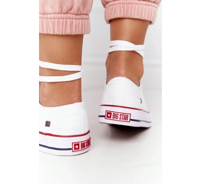 Dámské Klasické Nízké Tenisky Big Star DD274336 Bile Dámské Klasické Nízké Tenisky Big Star DD274336 Bile